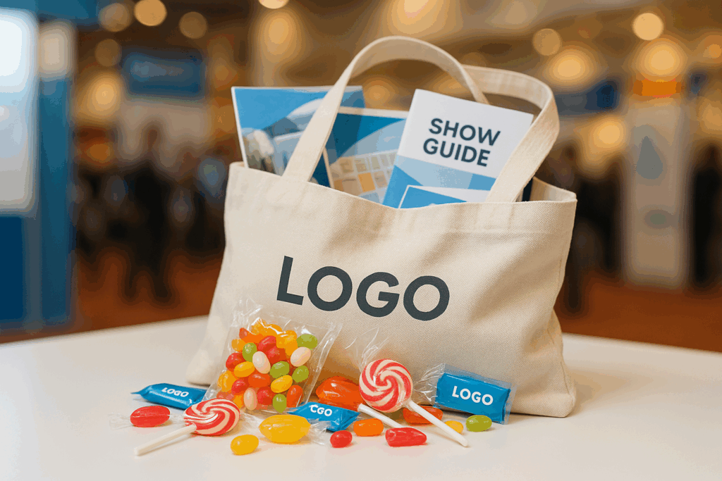tote with promotional confectionery 