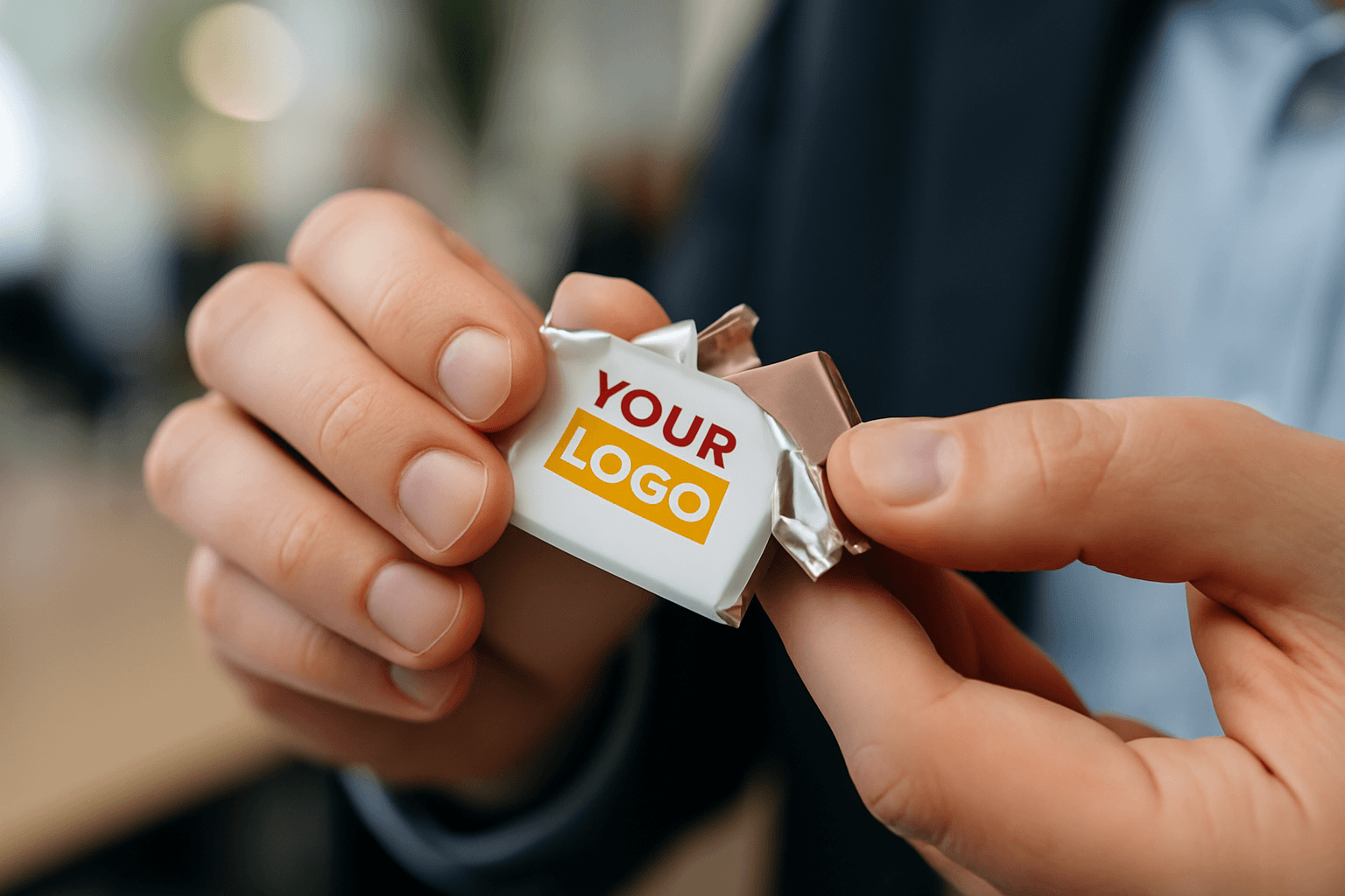 unwrapping chocolate