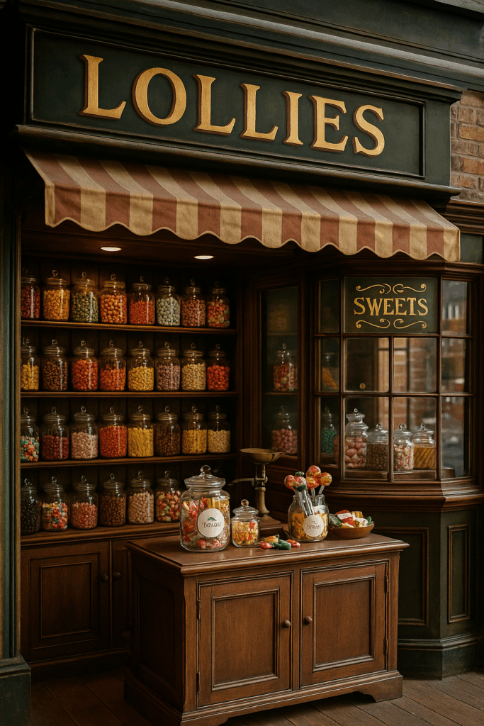 old style lolly store | history promotional lollies 